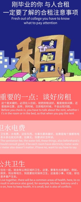 毕业租房注意事项信息长图