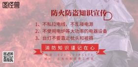 防火防盗知识宣传简约创意宣传海报