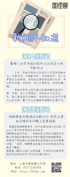 清新配色新闻早报营销长图