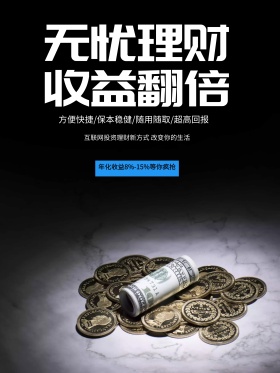 高端银行金融理财商业宣传海报