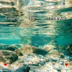 欣赏美景沙滩手机微博封面模板