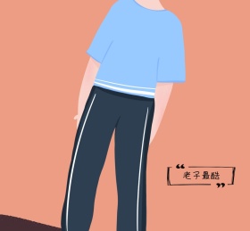 酷女孩黑白短发插画朋友圈封面