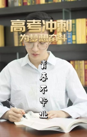 冲刺高考紫色渐变加油海报