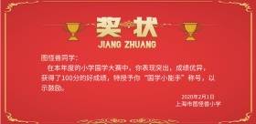 年度奖状横版海报