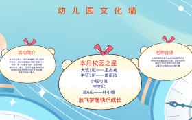 幼儿园文化墙海报设计几何图形文化墙