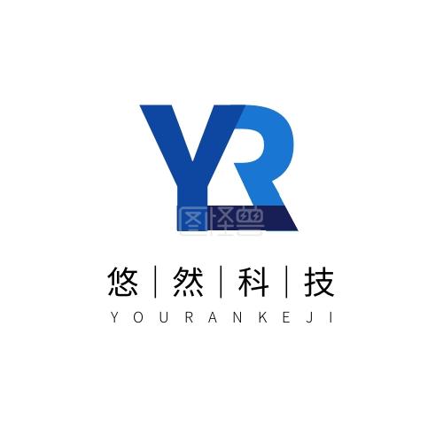 yr字母logo设计简约蓝色科技