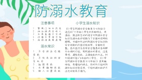 防溺水教育手抄报宣传推广