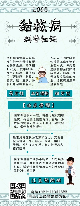 医院结核病宣传易拉宝
