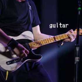 火焰吉他炫酷手机微博封面模板