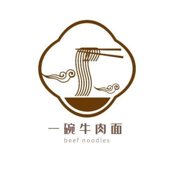 牛肉面馆白金餐饮logo设计