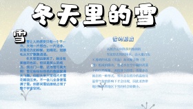 冬天里的雪卡通手抄报