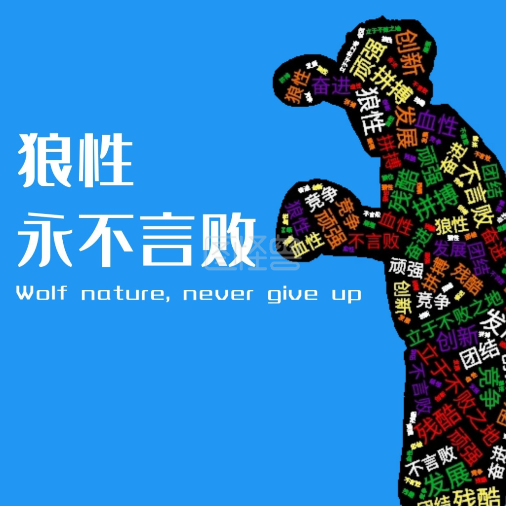 狼性永不言败简洁直白微信头像