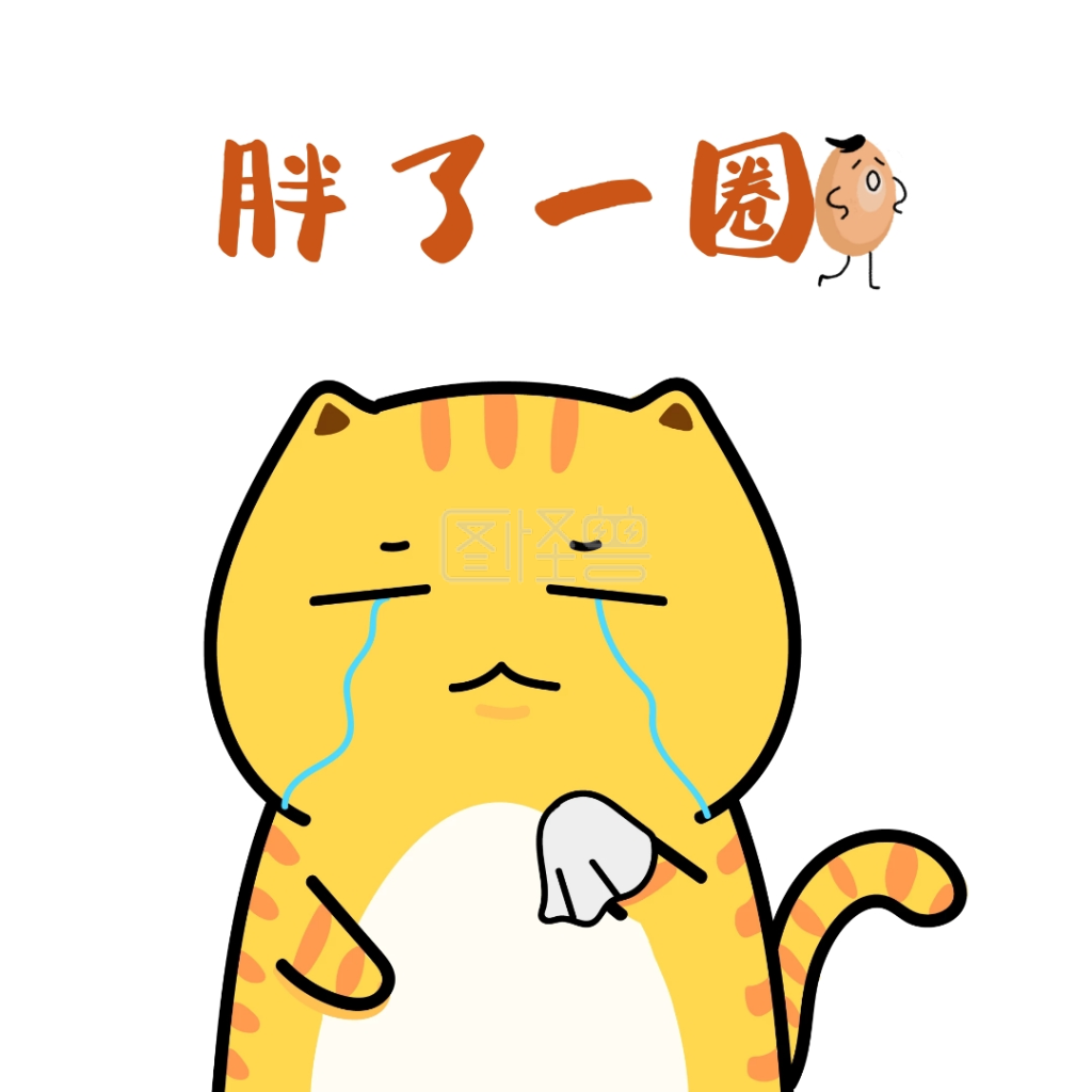 胖了一圈卡通图表情包橘猫