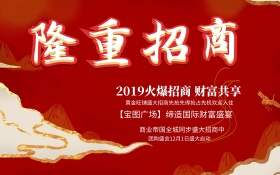 红色创意隆重招商海报设计