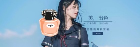 清新泡泡化妆品海报banner