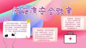 卡通创意扁平预防传染病安全教育板报