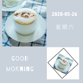 简约文艺早安问候公众号正方形配图