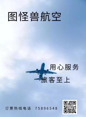 航空公司网上订票宣传海报