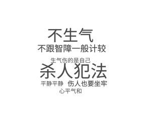 不生气不跟智障一般计较