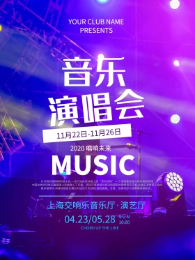酷炫音乐演唱会宣传海报
