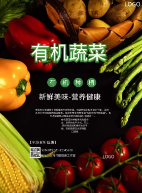 有机蔬菜宣传海报