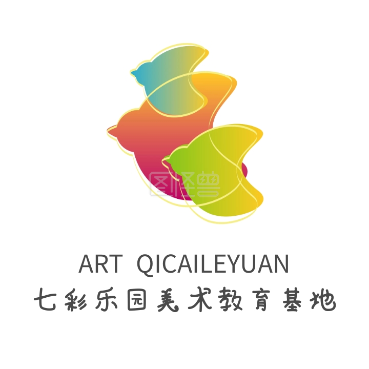 七彩乐园美术教育基地团队logo设计