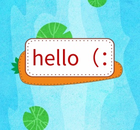 文字英文对话框朋友圈封面模板