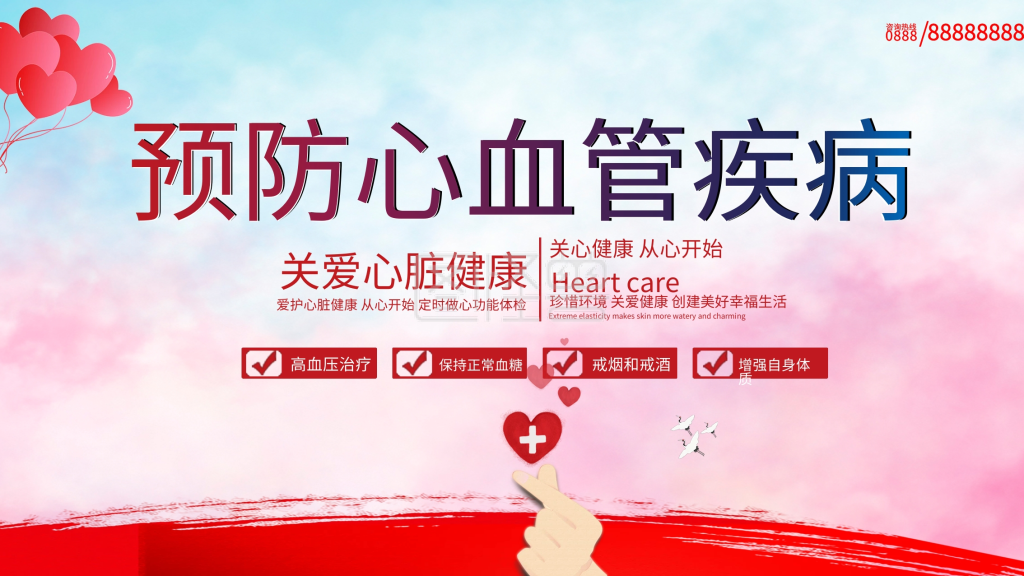 预防心血管疾病医疗展板