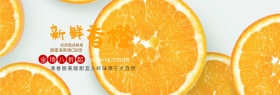 橙色清新鲜橙橙汁水果食品淘宝banner