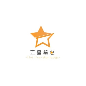 桔色现代风格箱包logo设计