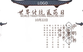 世界传统医药日中药养生有效医疗公益海报