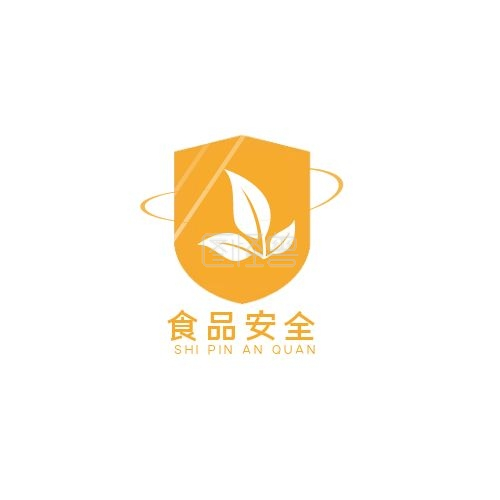 橙色几何食品安全logo