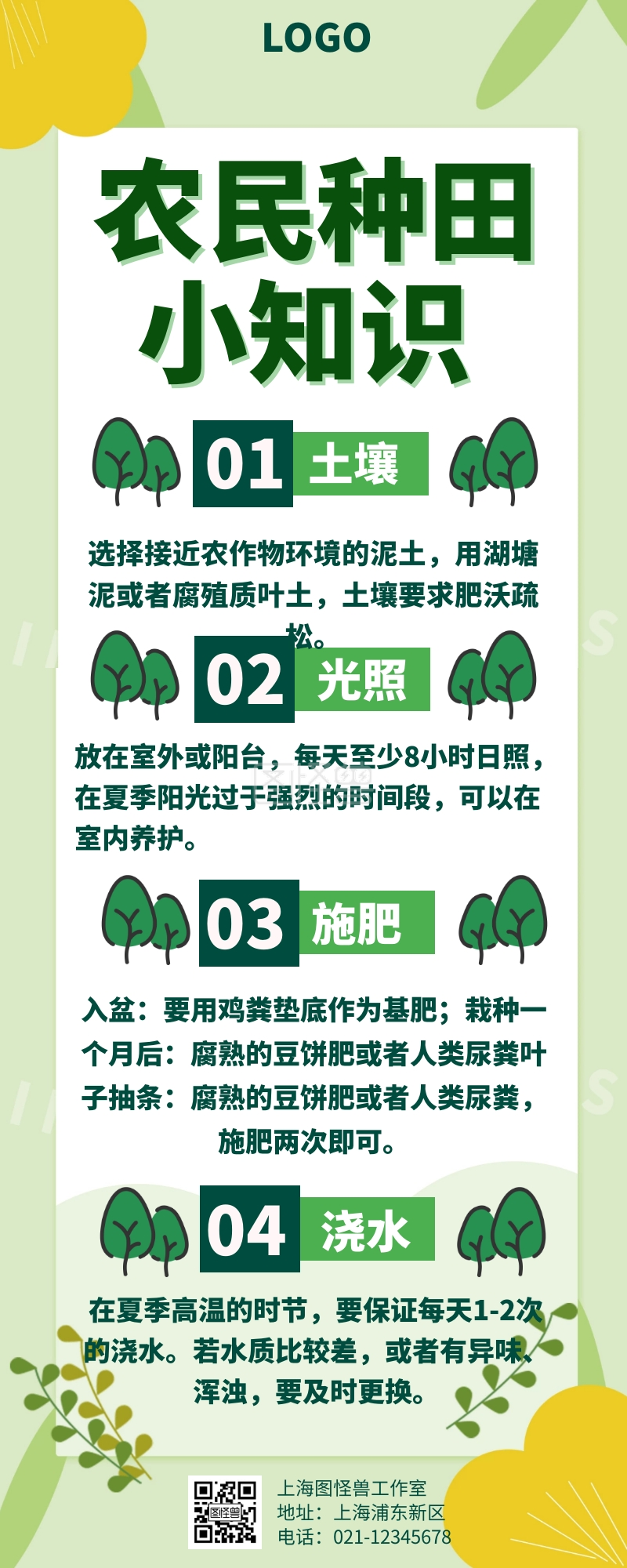 农民种田促销宣传知识科普营销长图