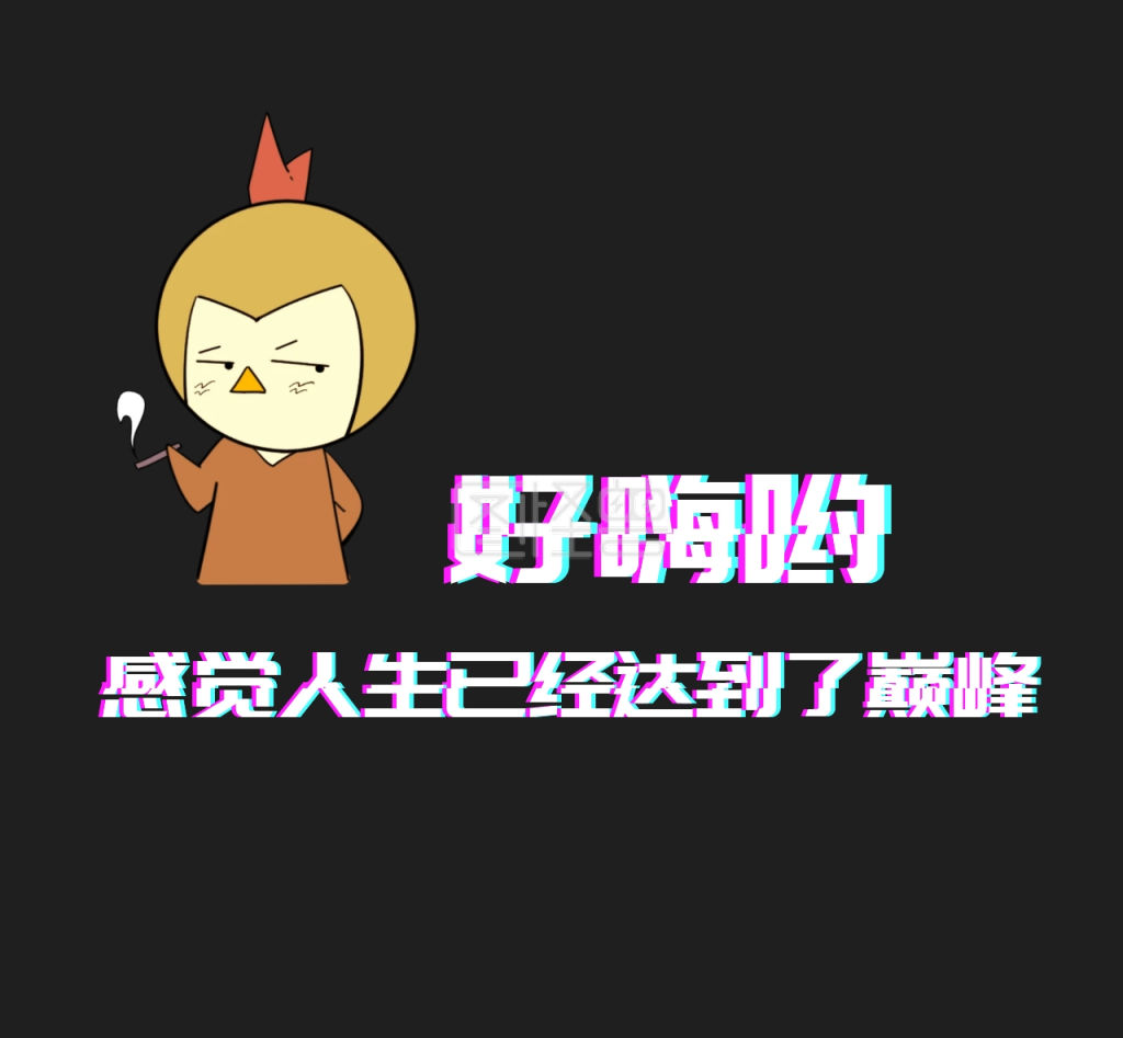 好嗨哟感觉人生达到了巅峰小猪朋友圈封面