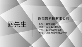 商务 简约 图形 质感 时尚 名片 背面