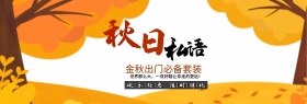 电商淘宝秋季秋日秋装新品上市促销海报
