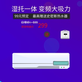 电商吸尘器 活动大促 预定赠送 主图模版