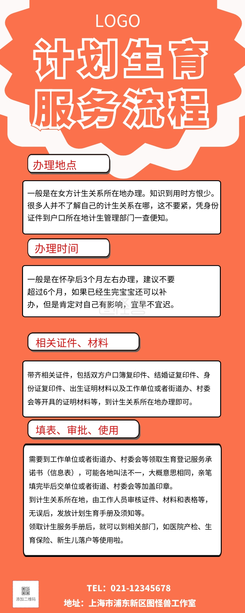 计划生育服务流程长图