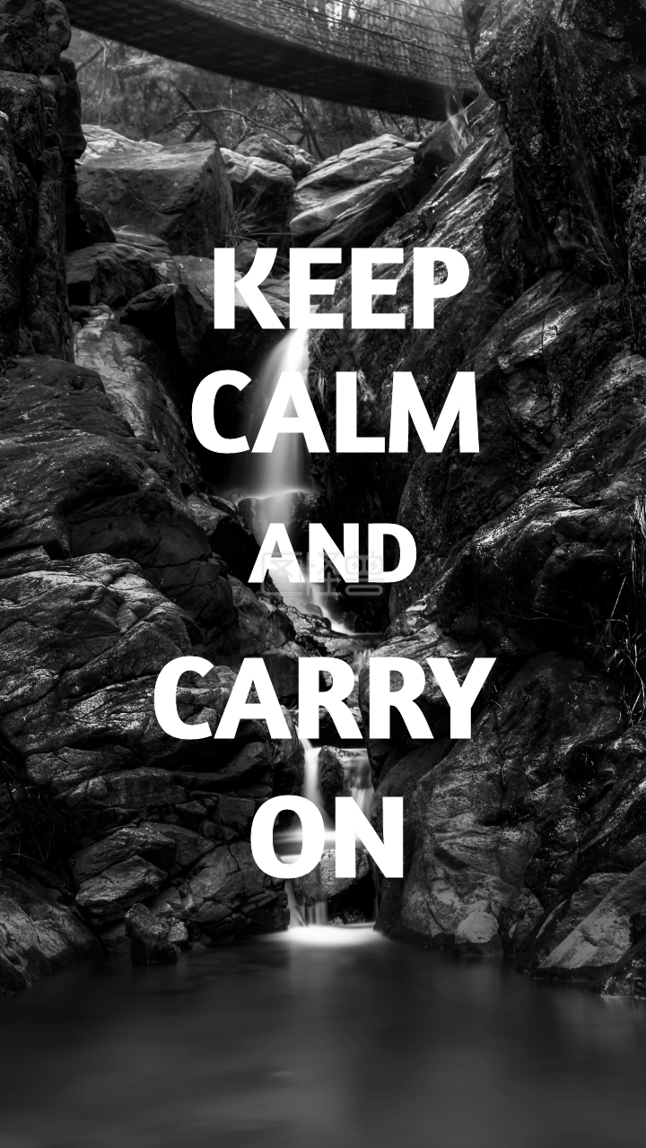 黑白大气英文励志泰山手机壁纸