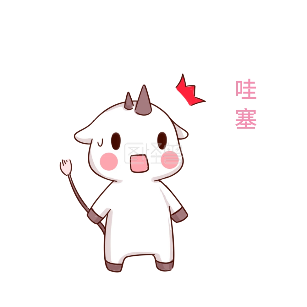 哇塞可爱小女孩创意有趣表情包配图在线图片制作-图怪兽