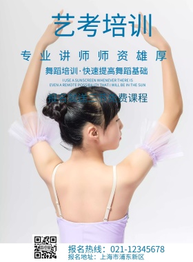 蓝色简约大气舞蹈艺考宣传册