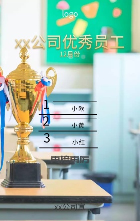 公司优秀员工宣传海报