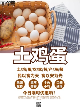 土鸡蛋海报