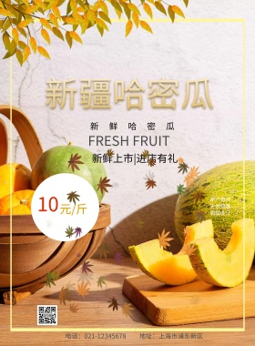 新疆哈密瓜海报