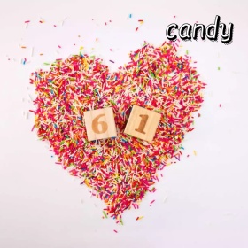 甜蜜糖果瓶蓝色手机微博封面模版