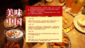 美味中国年黄色简约创意手抄报