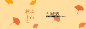 电商淘宝天猫秋季秋天秋装新品上市促销海报