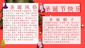 圣诞节红色简约手抄报