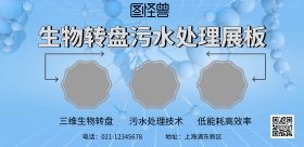 生物转盘污水处理展板海报