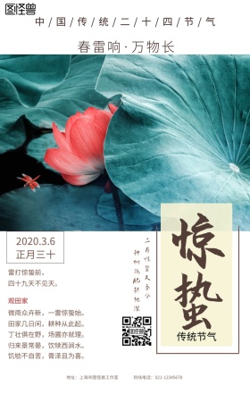 古风惊蛰节气海报